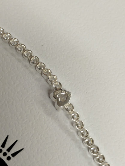 PANDORA Sparkling Heart Tennis Bracelet Sterling silver