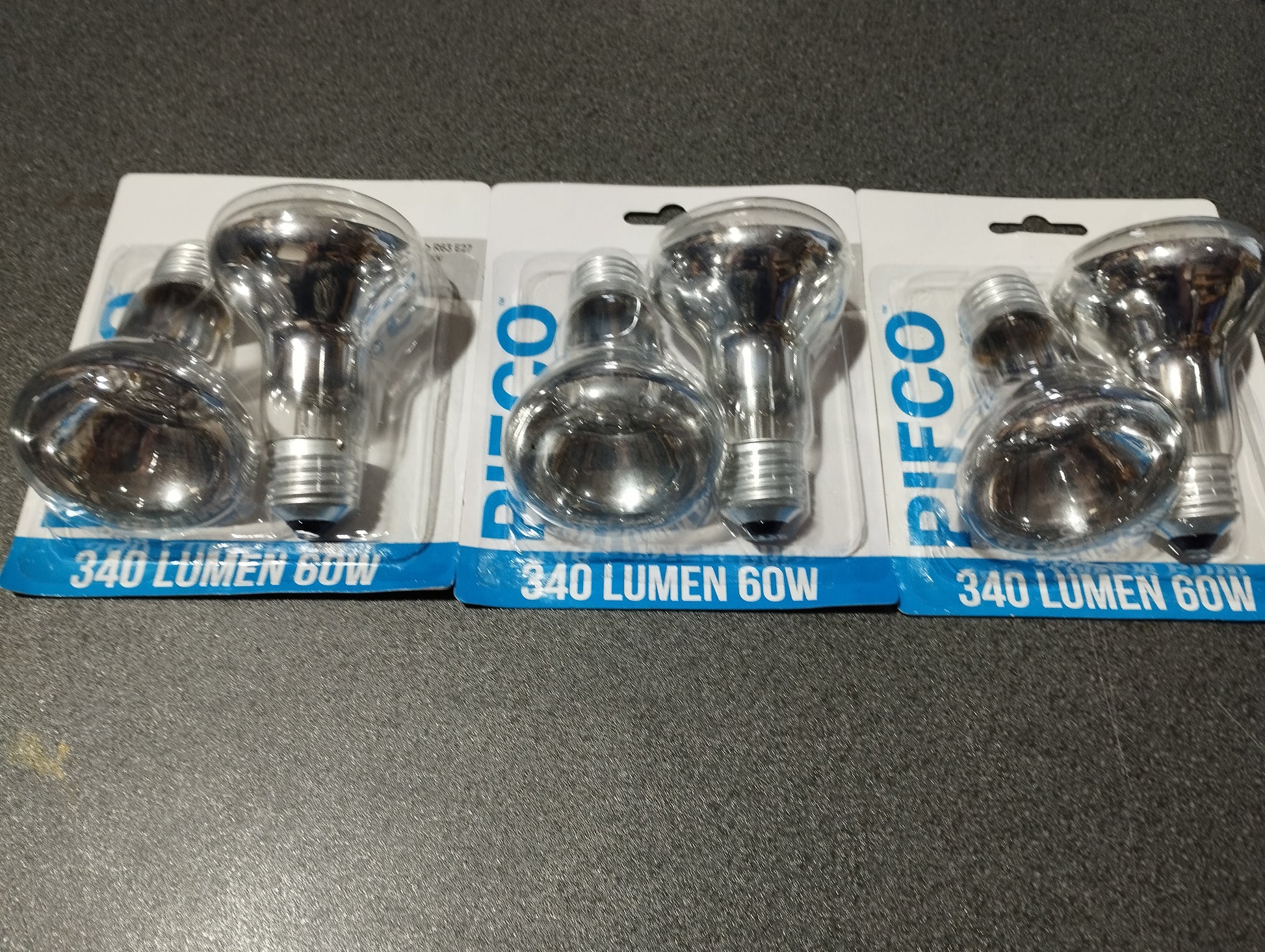 3 x 2pk Pifco 340 lumen 60w reflector bulb R63 E27