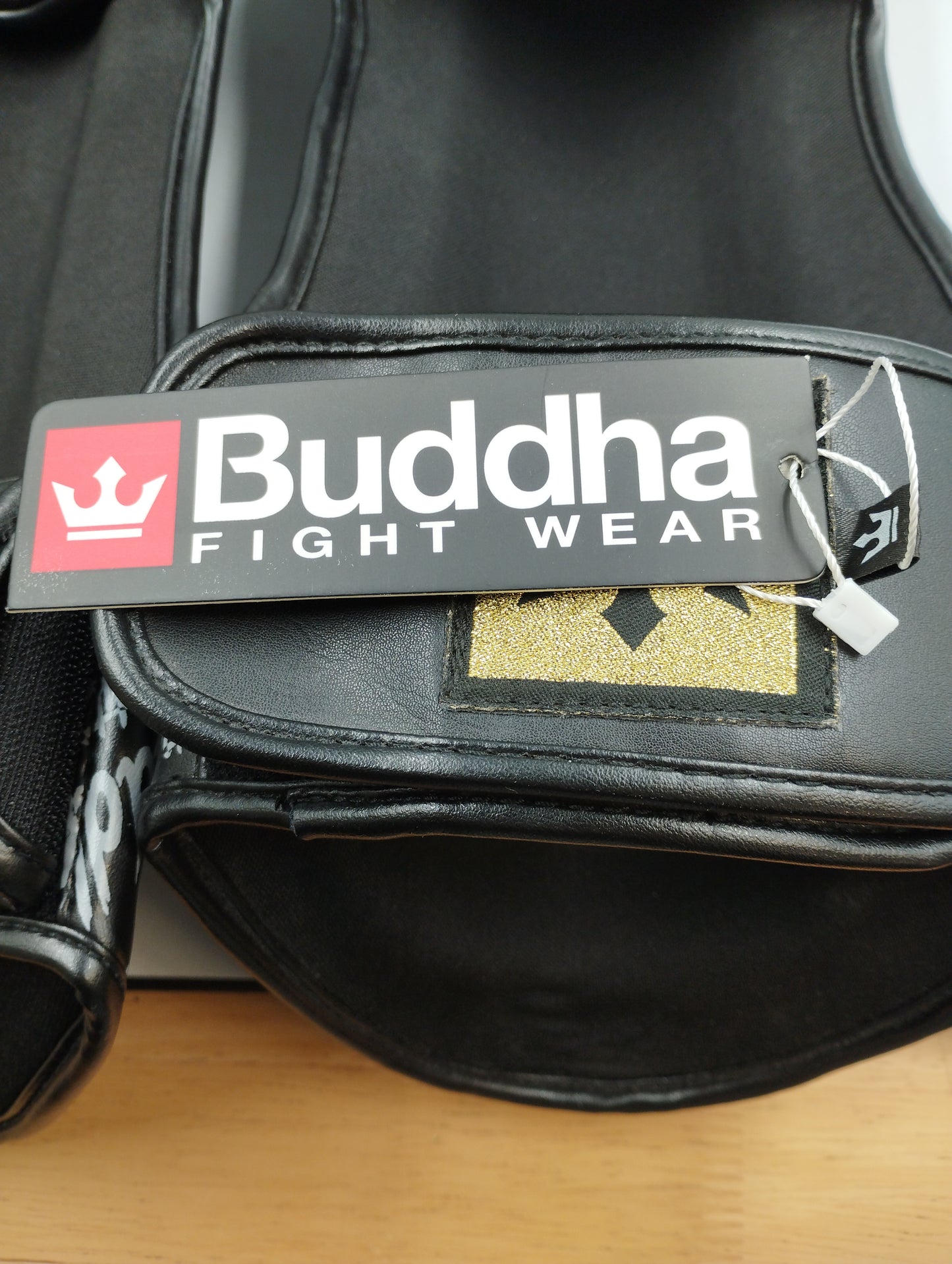 Buddha Muay Thai MMA Kick Boxing Shin Guards Top Premium Black-XL