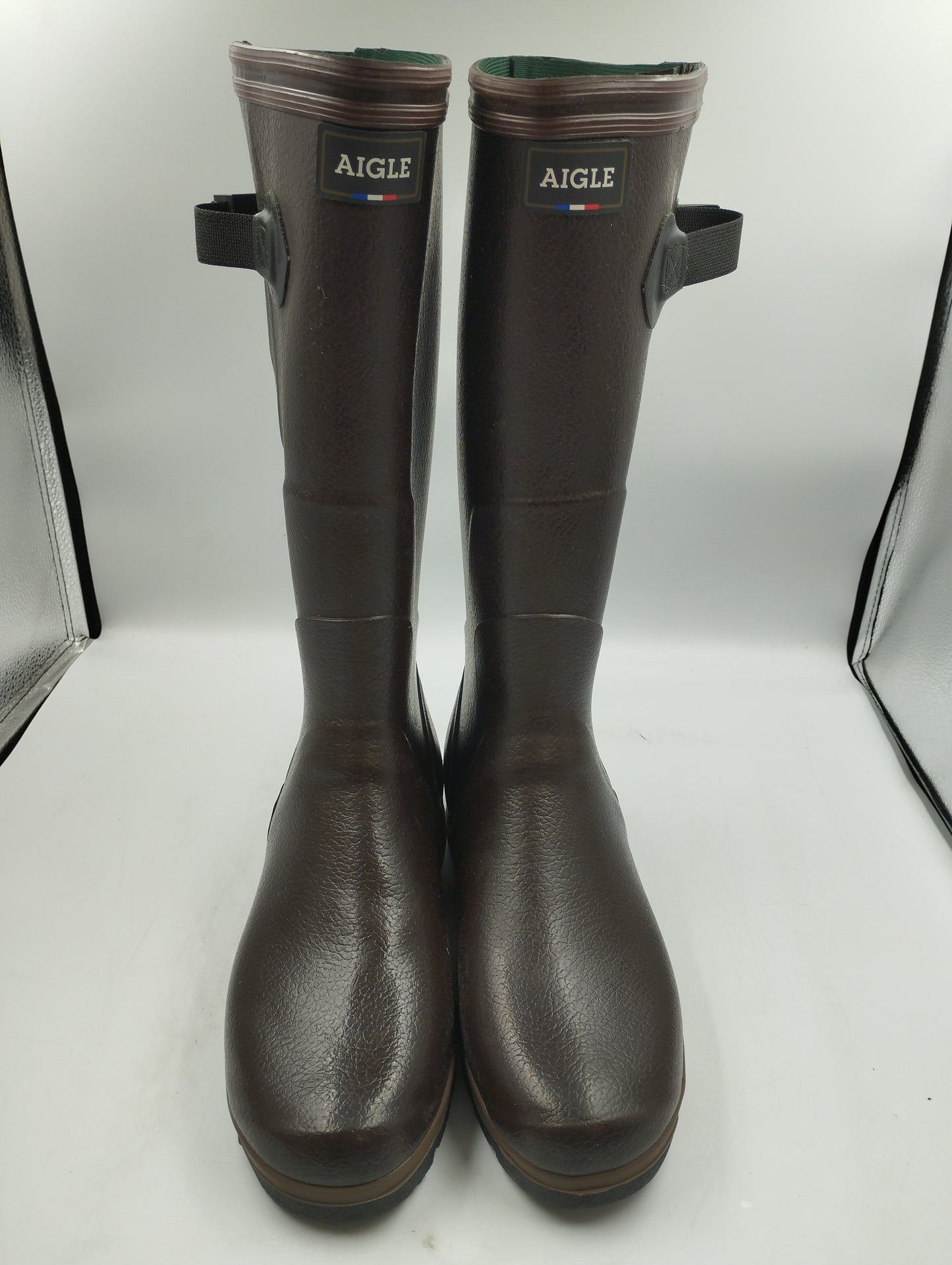 AIGLE 1853 Terra Pro Vario Farming boot suitable for wide calves and feet-UK8 BROWN