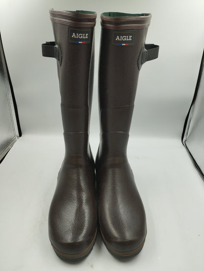 AIGLE 1853 Terra Pro Vario Farming boot suitable for wide calves and feet-UK8 BROWN