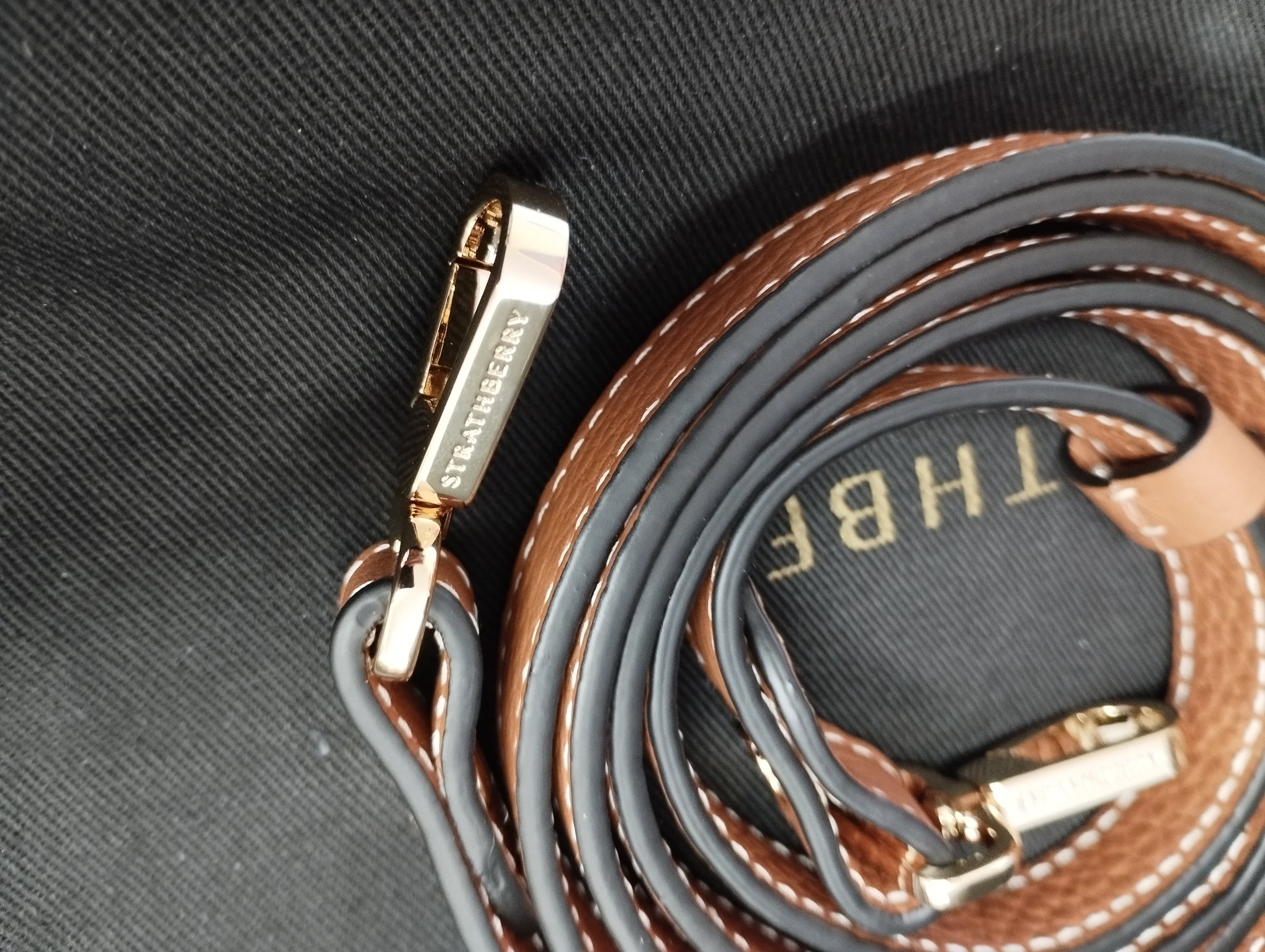 STRATHBERRY Mosaic Top Handle Nano Bag-tan