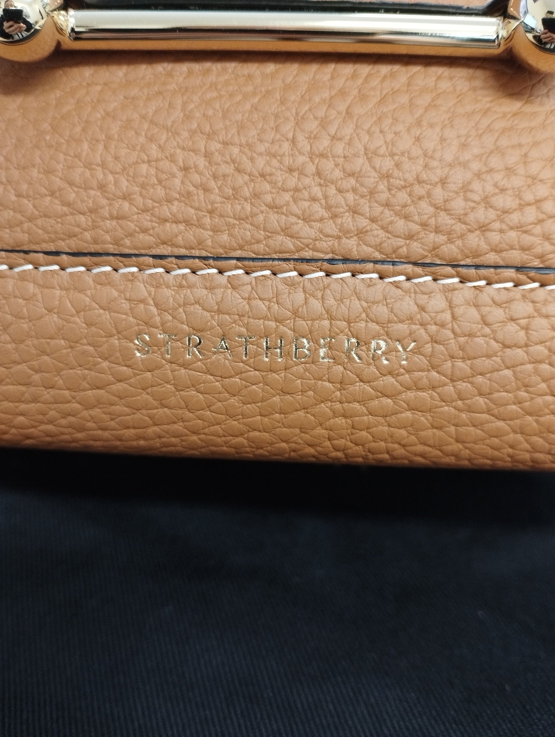 STRATHBERRY Mosaic Top Handle Nano Bag-tan