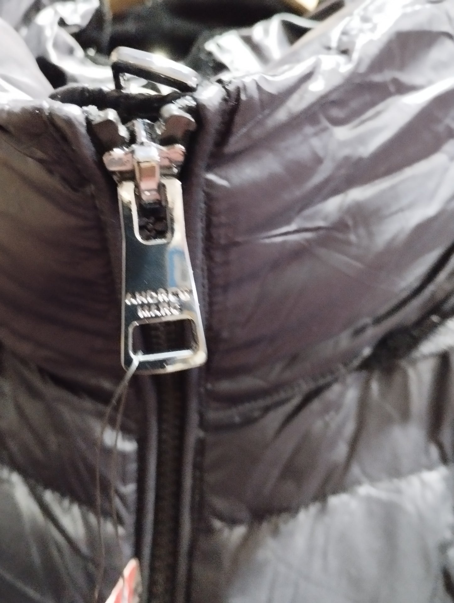 Andrew Marc long down coat Black Womens Medium