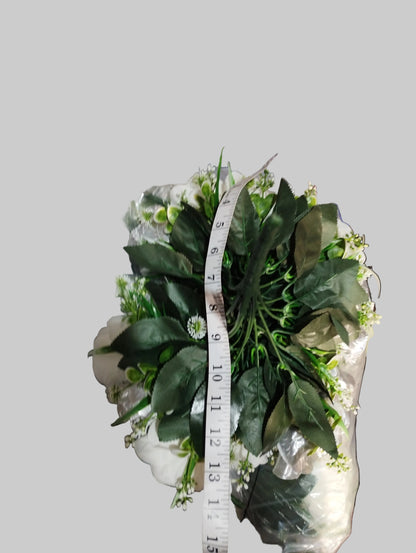 Large Artificial Wedding Bouquet- APPROX 14" DIAM