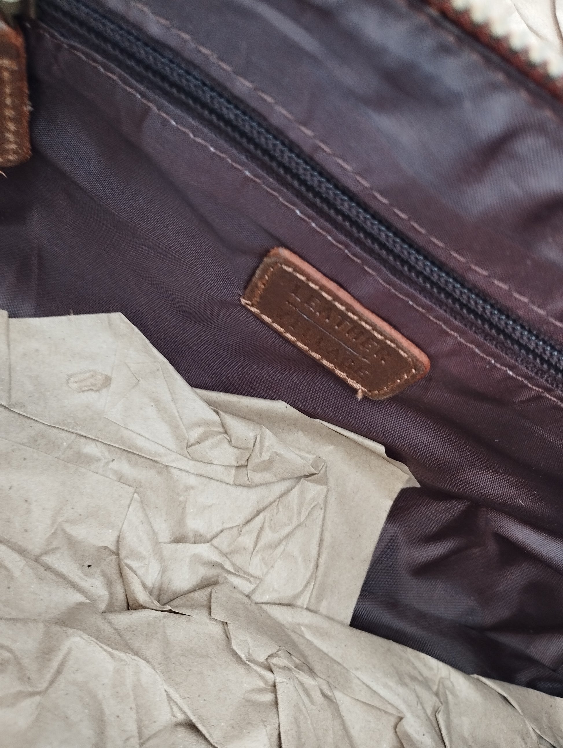 Leather Village Toiletry Bag - Brown