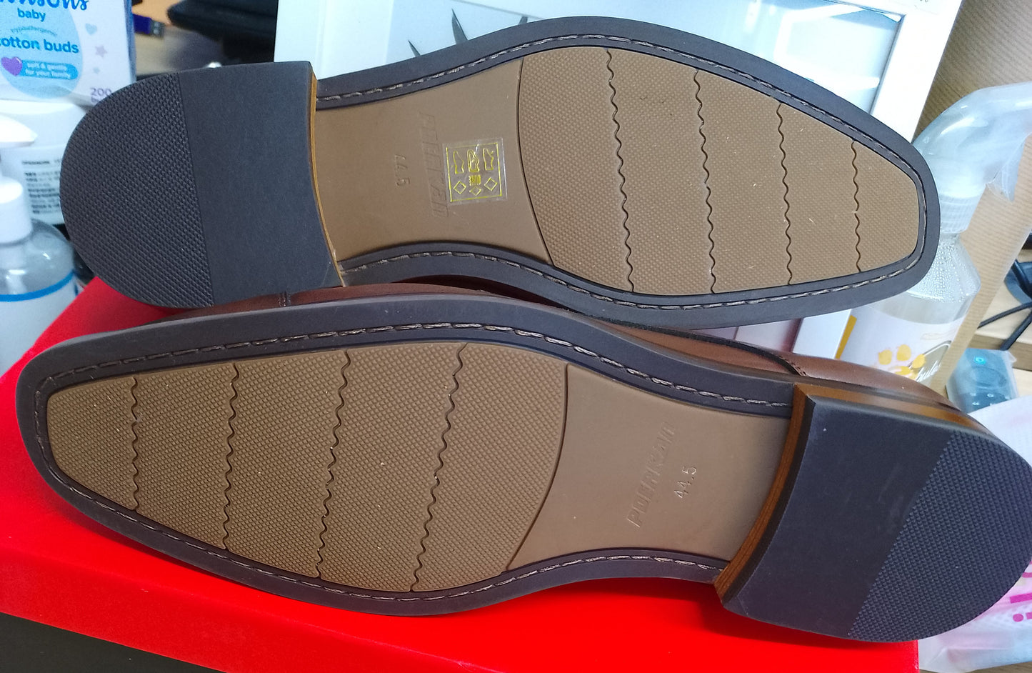 Poerkan Men's Comfortable & Stylish Lace - Up Derby Shoes-Black-UK10