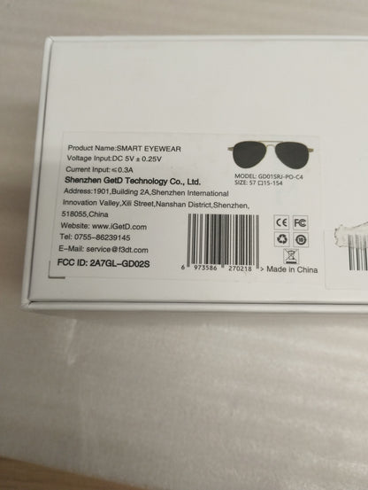 AI eyewear GetD smart eyewear gd01srj-po-c4 size 57