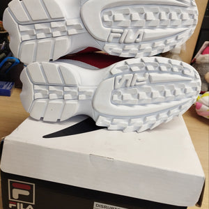 FILA DISRUPTOR 2 PREMIUM LEATHER SNEAKERS RED/WHITE-UK5