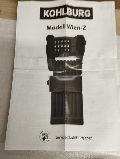 KOHLBURG Z FOLD COMBINATION BIKE LOCK