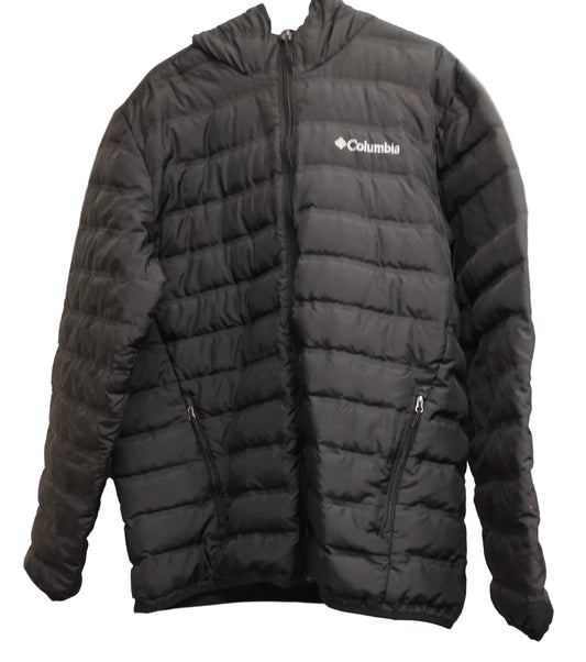 Columbia Mens  Lake Down Puffer Jacket- black- Medium