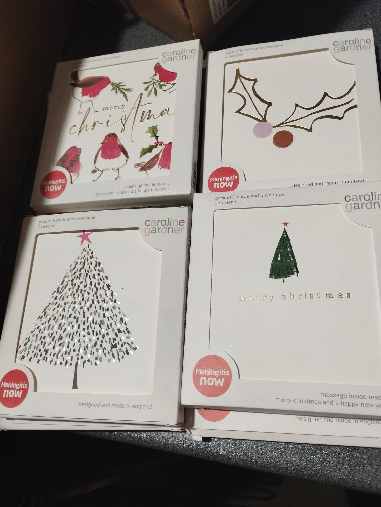 7pks of 8 each pack 56 total Caroline Gardner Xmas cards