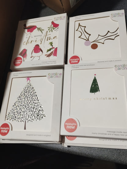 7pks of 8 each pack 56 total Caroline Gardner Xmas cards