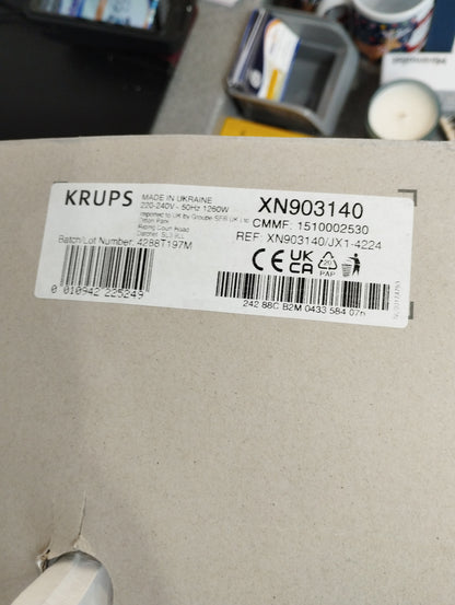 Nespresso XN903140 Vertuo Pod Coffee Machine, Fiber, 1260 W, White