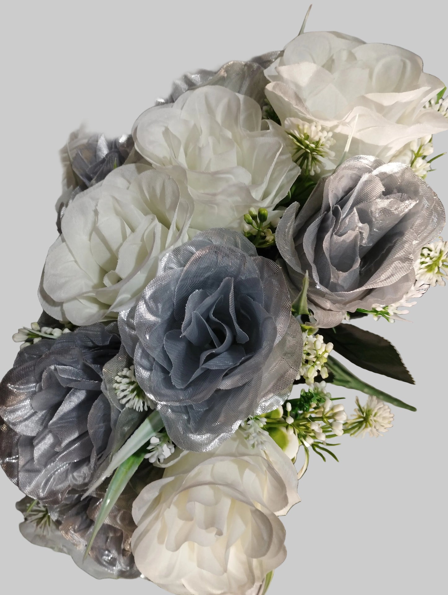 Large Artificial Wedding Bouquet- APPROX 14" DIAM