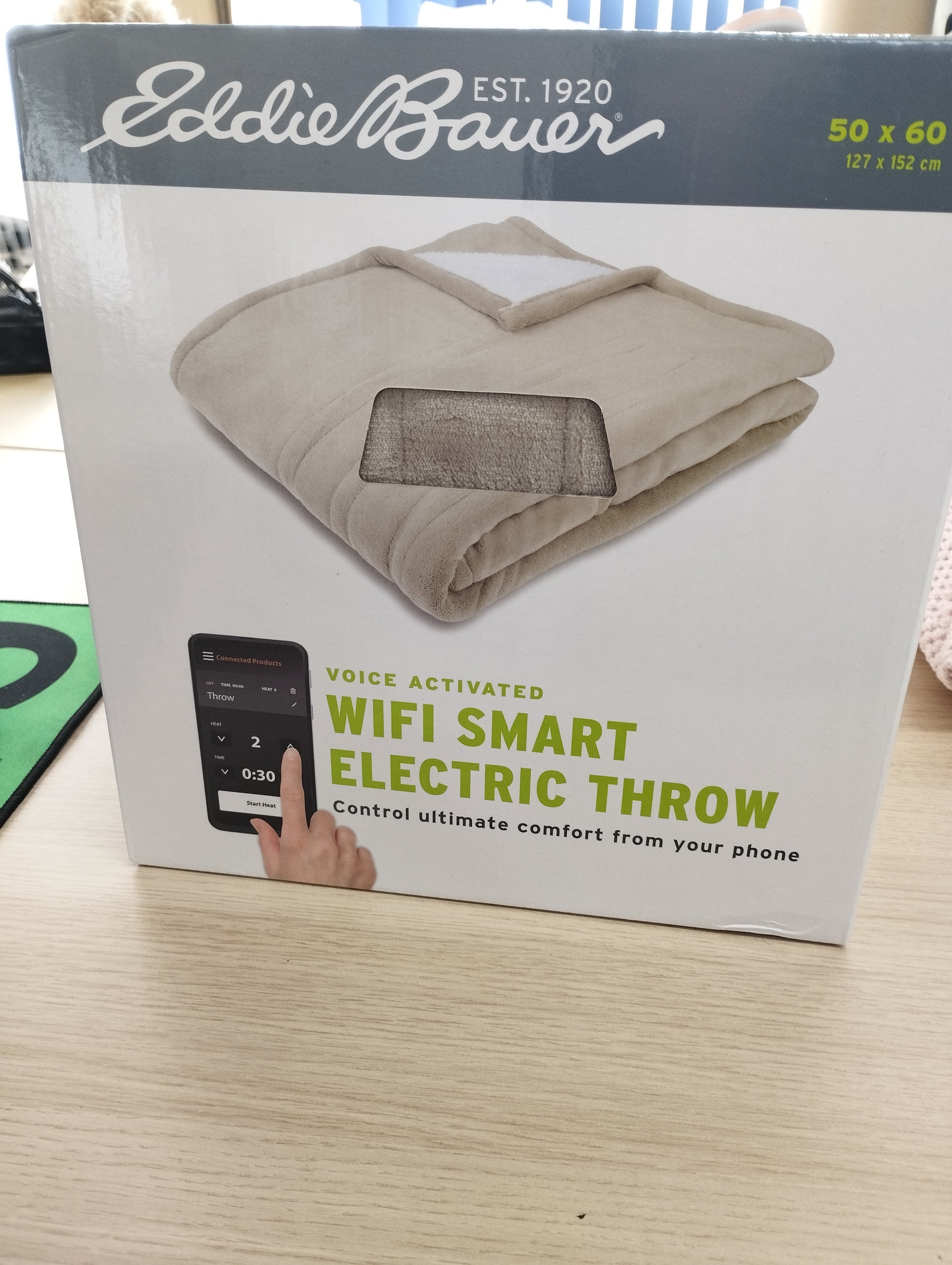 Eddie Bauer WiFi smart heated throw
