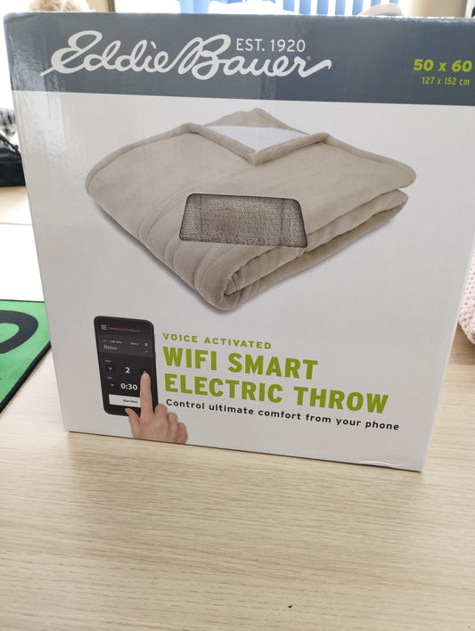 Eddie Bauer WiFi smart heated throw