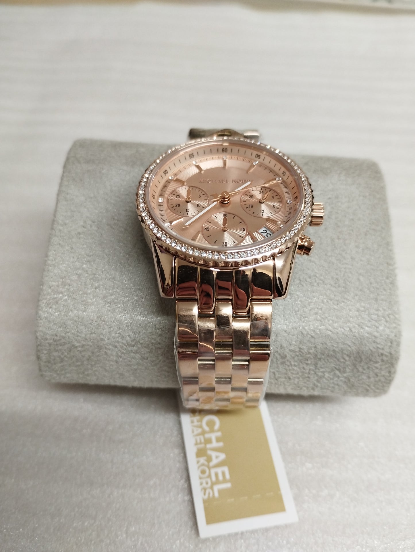 Michael Kors Mini Bryant Pavé Rose Gold-Tone Watch