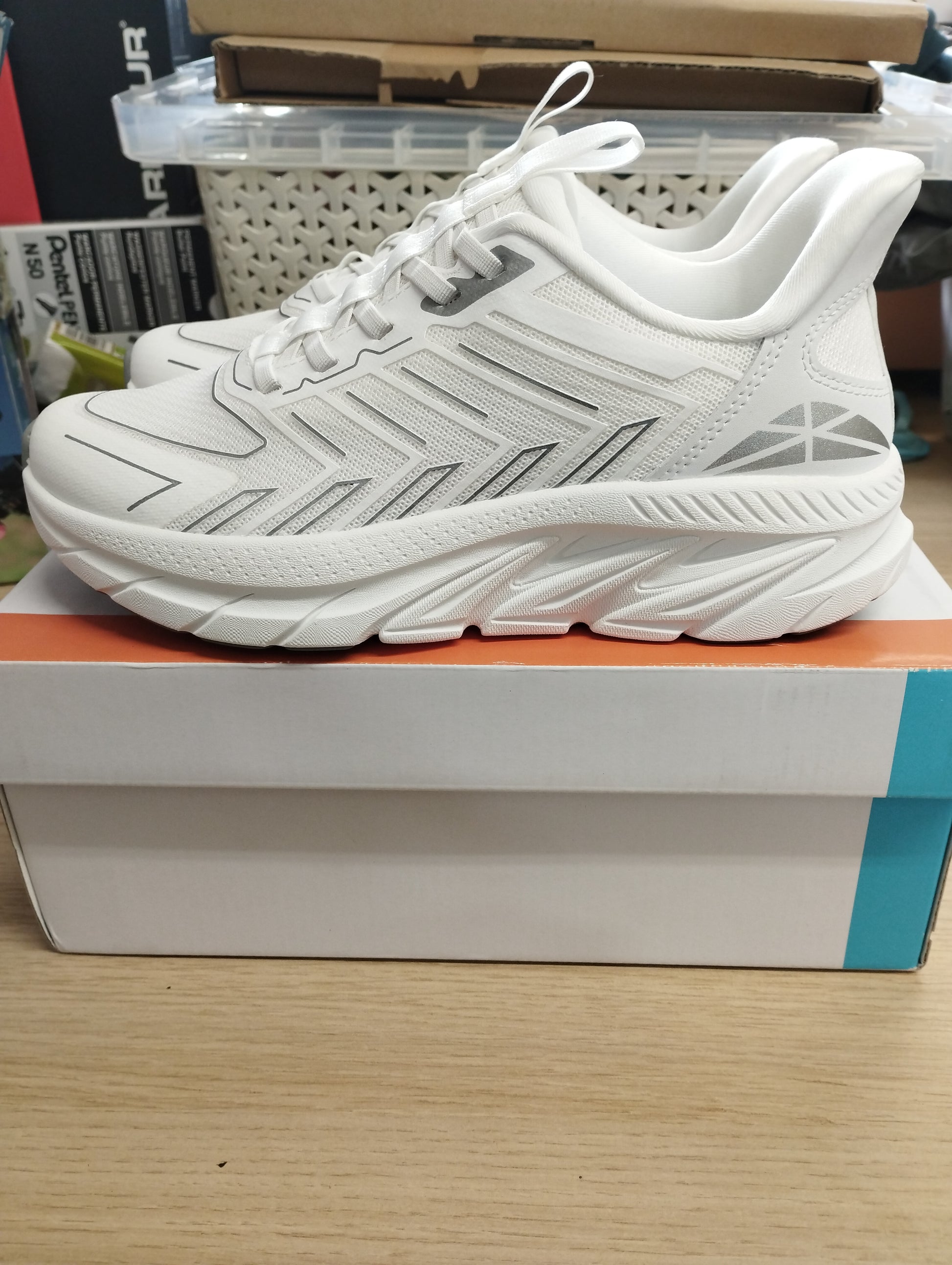 ALLSWIFT Women's Trainers Slip On Walking Shoes-UK4.5-WHITE