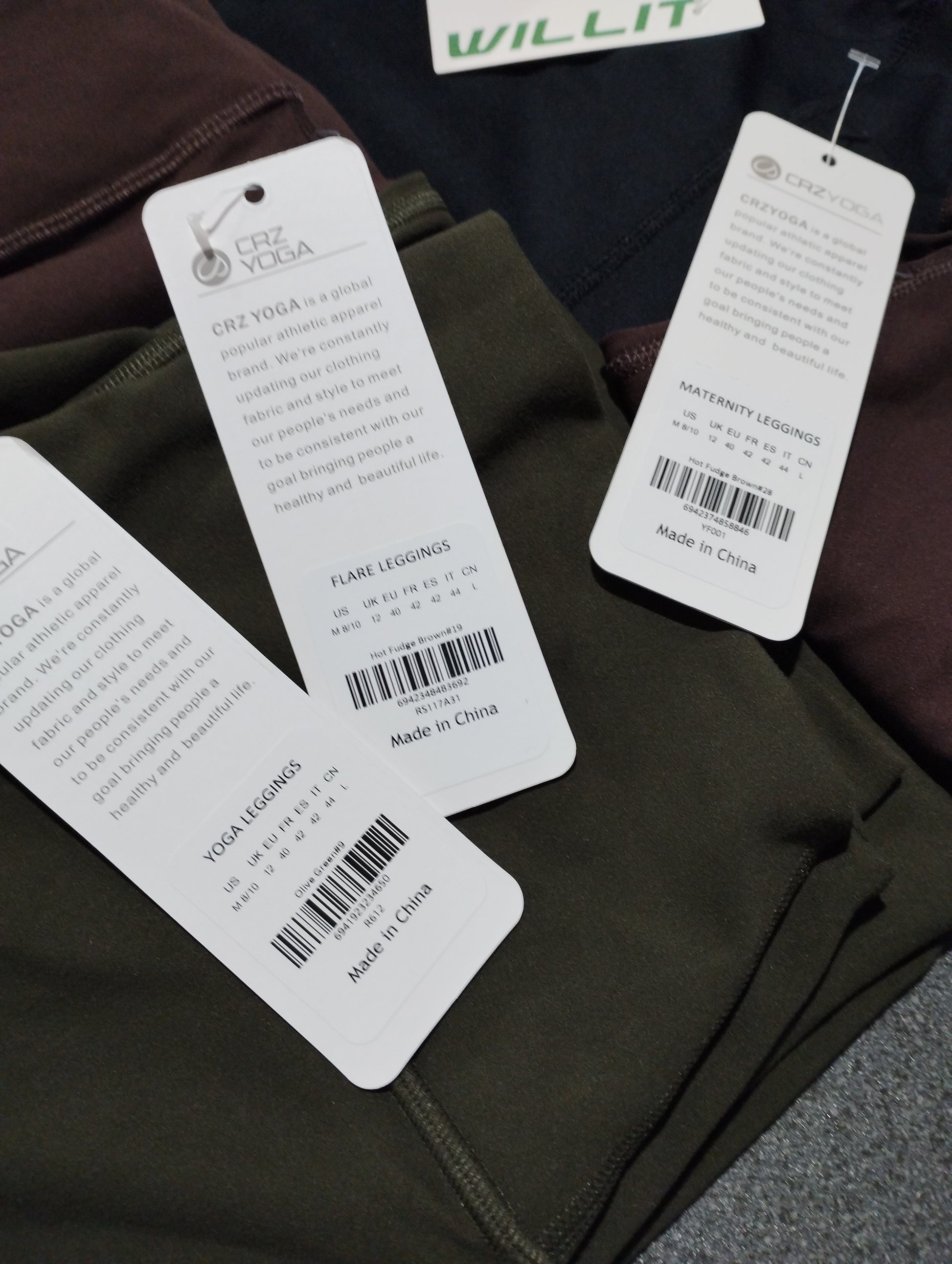 Joblot Of 24 MIXED Branded gym leggings/trousers asstd sizes styles & brands