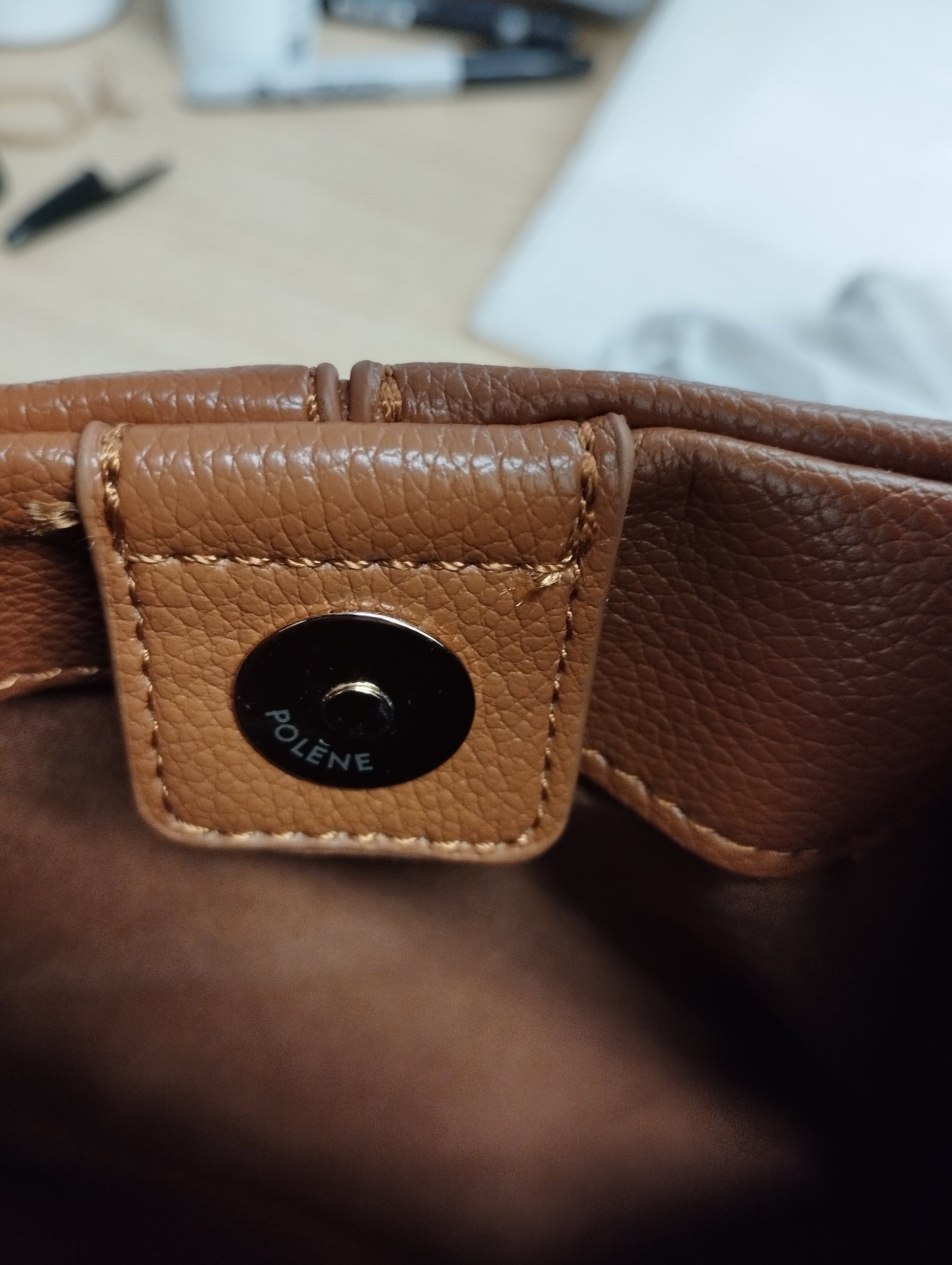 Polene Numéro Neuf Mini Edition Textured Camel