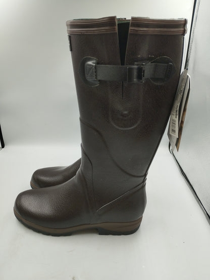 AIGLE 1853 Terra Pro Vario Farming boot suitable for wide calves and feet-UK8 BROWN