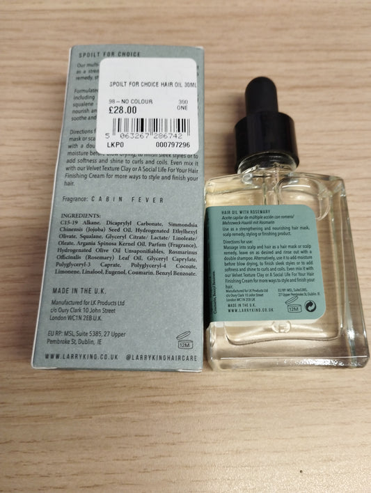 Larry King Hair Spoilt for Choice Hair Oil 30ml
