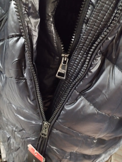 Andrew Marc long down coat Black Womens Medium