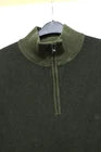 Calvin Klein half zip organic cotton jumper Green M