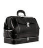 TIME RESISTANCE Large Italian Leather Doctor Bag -The Master and Margarita-BLACK