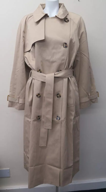 THE WHITE COMPANY-TRENCH COAT-CAMEL-UK16