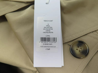 THE WHITE COMPANY-TRENCH COAT-CAMEL-UK16