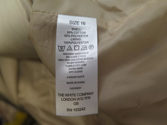 THE WHITE COMPANY-TRENCH COAT-CAMEL-UK16