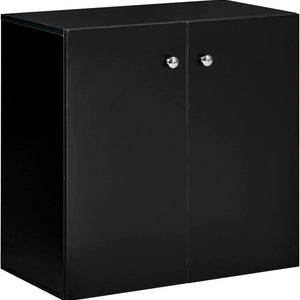 HOMCOM Storage Cabinet w/Two Shelves - Black