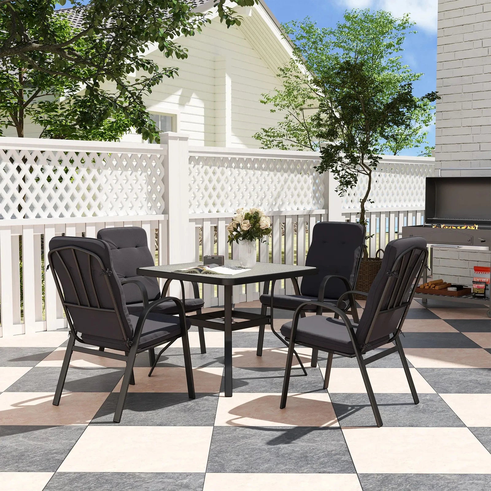 Outsunny Black 2 seats replacement chairs (CHAIRS ONLY)