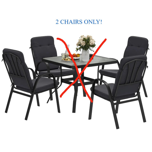 Outsunny Black 2 seats replacement chairs (CHAIRS ONLY)