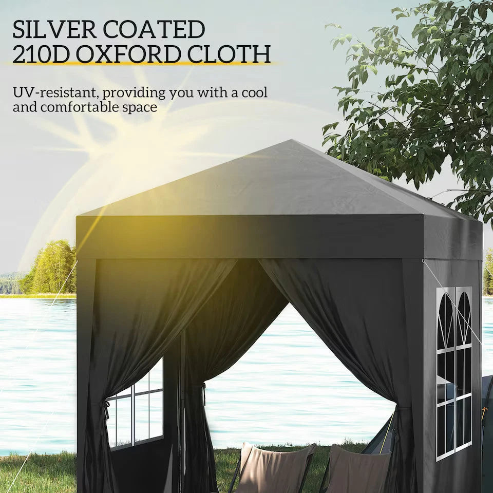 Outsunny 2mx2m Pop Up Gazebo Party Tent