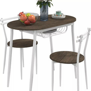 HOMCOM 3-Piece Dining Table and Chairs Set