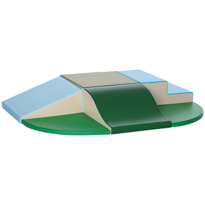 HOMCOM 6 Piece Soft Play Equipment for Kids Climb and Crawl, Multicoloured