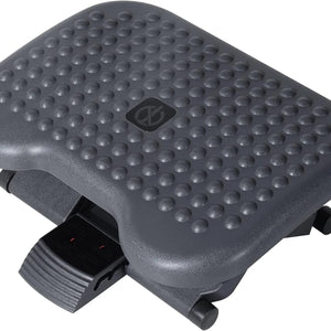 HOMCOM Footrest Adjustable Height & Angle Tilting Platform grey