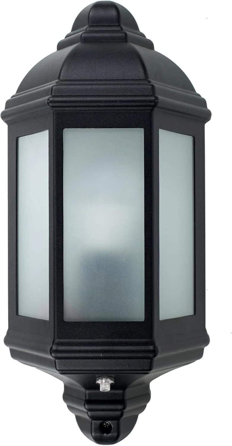 MiniSun | Traditional Black Aluminium Porch Wall Mounted Flush Lantern