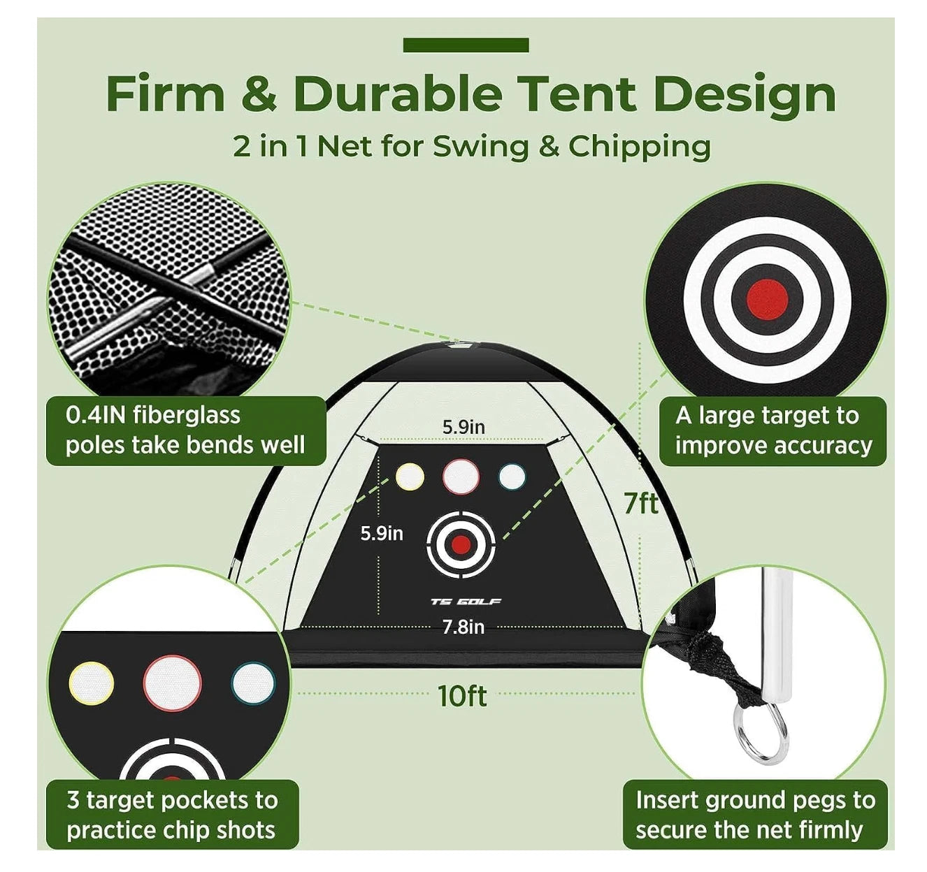 Golf Practice Target Net for Chipping, Driving