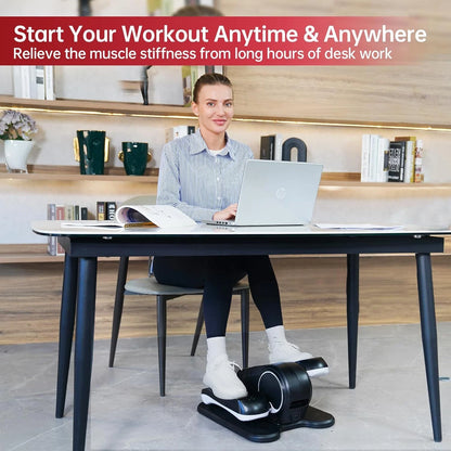 YAMO Under Desk Elliptical Machine 12 Adjustable Speed Levels