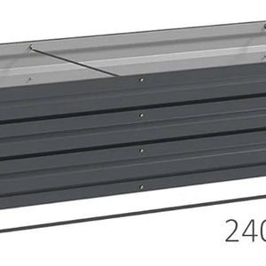 Outsunny Galvanised Raised Bed Safety Edging and Open Bottom GREY