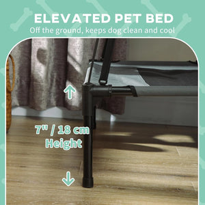 PawHut Raised Dog Bed Waterproof for Medium Dogs, 76 x 61 x 73cm