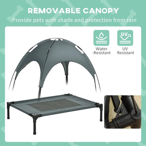 PawHut Raised Dog Bed Waterproof for Medium Dogs, 76 x 61 x 73cm
