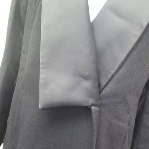 MONSOON TALLULAH WOOL RICH LONG TUXEDO COAT-BLACK-UK12
