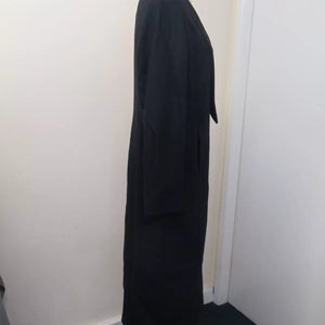 MONSOON TALLULAH WOOL RICH LONG TUXEDO COAT-BLACK-UK12