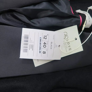 MONSOON TALLULAH WOOL RICH LONG TUXEDO COAT-BLACK-UK12