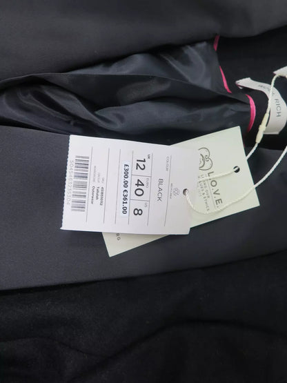 MONSOON TALLULAH WOOL RICH LONG TUXEDO COAT-BLACK-UK12